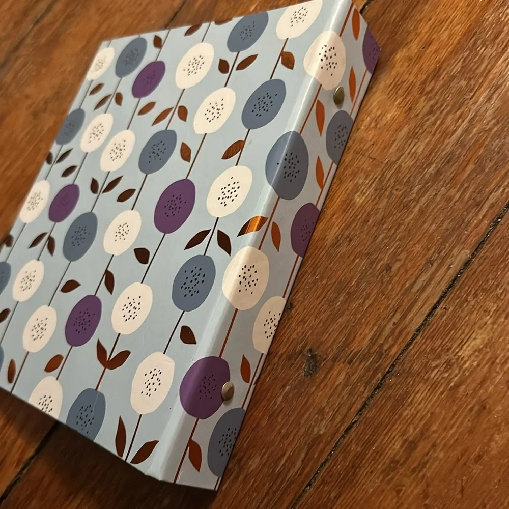Metallic Floral 4-Ring Binder